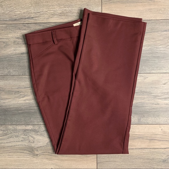Essentials Sioni Dress Pants Size 10 Maroon/Wine - Picture 6 of 12